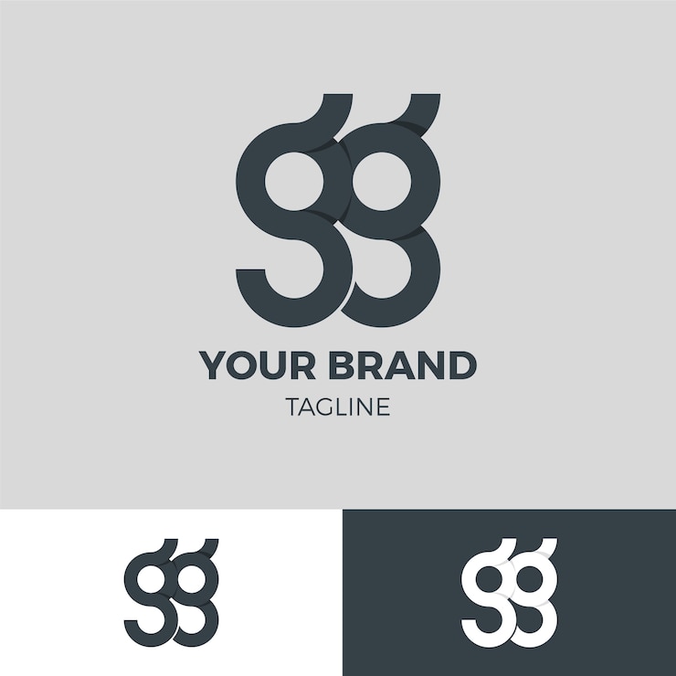 Vector Gratis templat logotype gg profesional