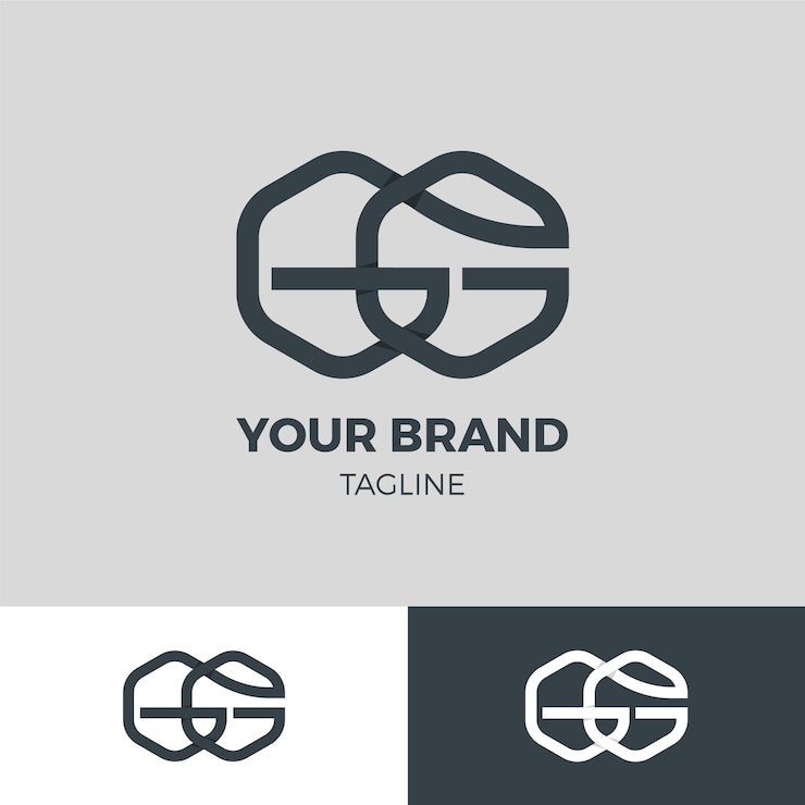 Vector Gratis templat logotype gg profesional