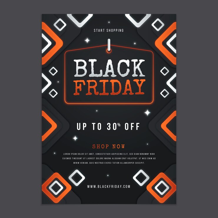 Vector Gratis templat poster vertikal black friday gradien