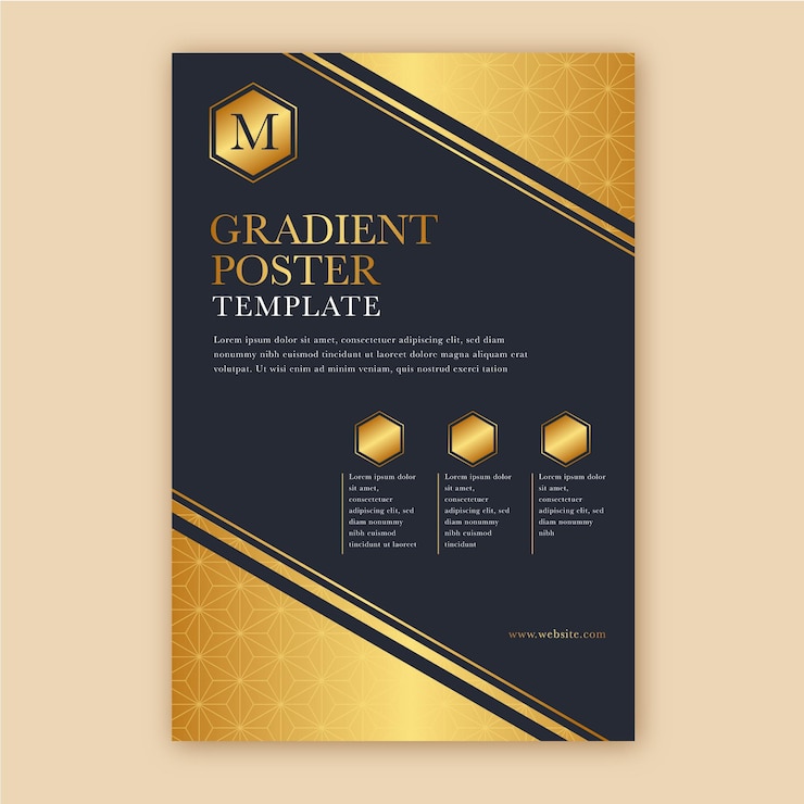 Vector Gratis templat poster vertikal gradien