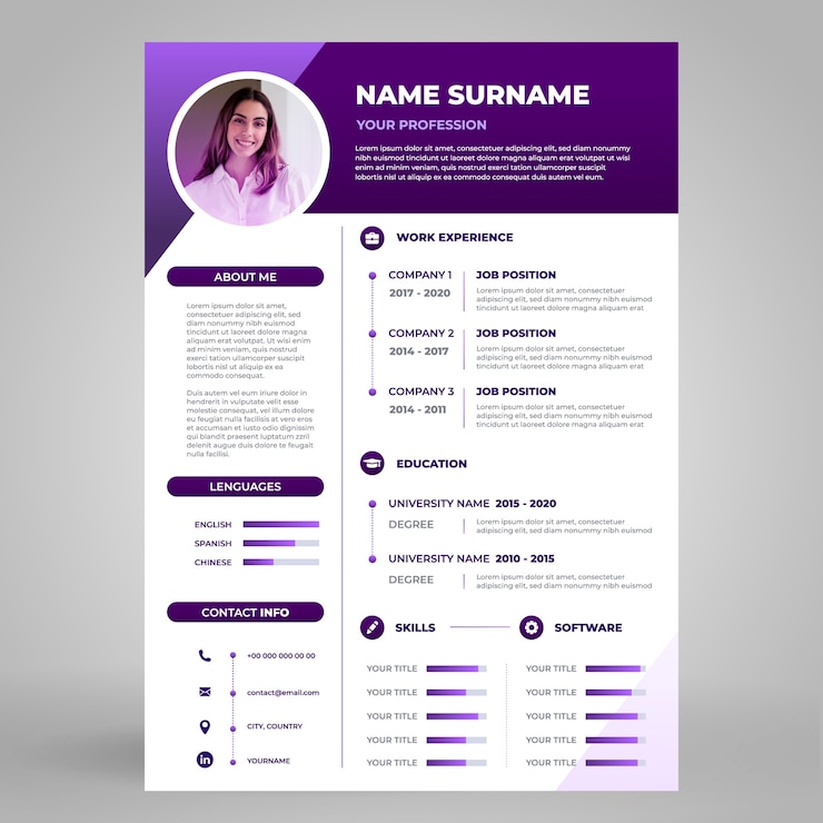 Vector Gratis templat press kit gradien