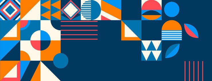 Vector Gratis templat sampul media sosial mosaik datar