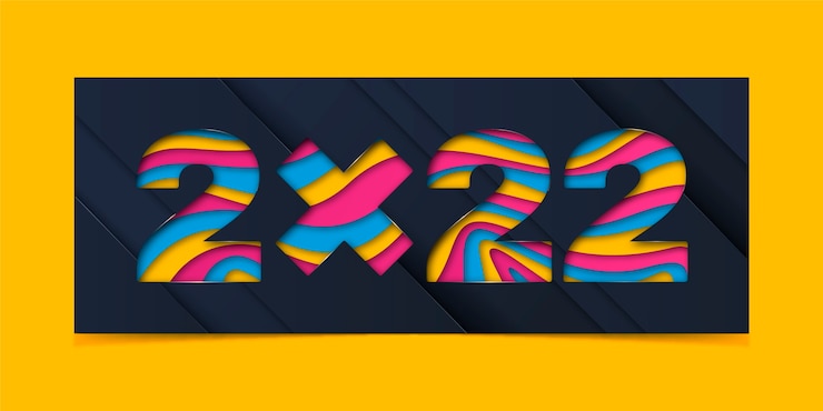 Vector Gratis templat sampul media sosial tahun baru gaya kertas