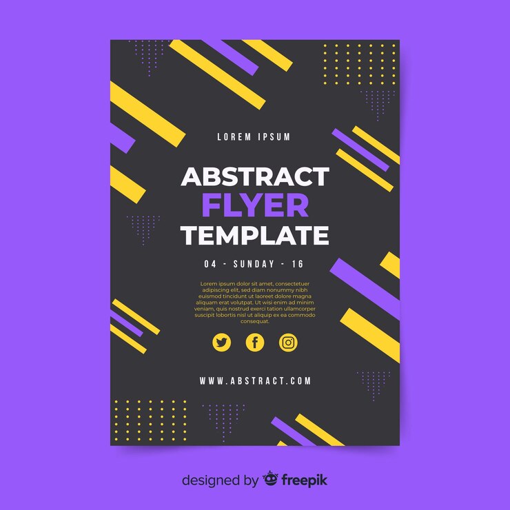 Vector Gratis templat selebaran abstrak