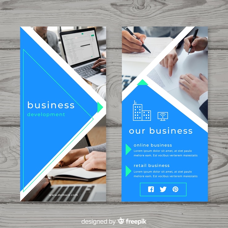 Vector Gratis templat selebaran bisnis modern