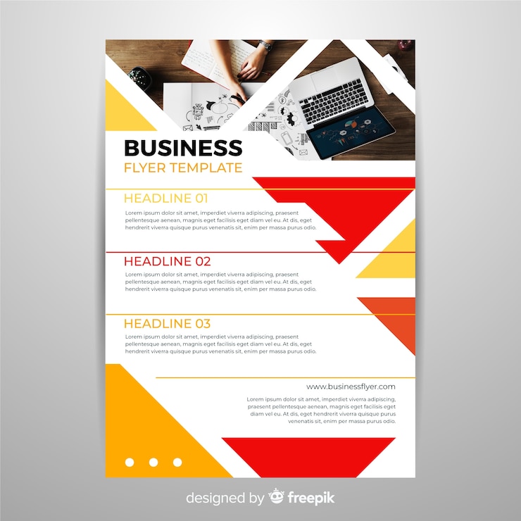 Vector Gratis templat selebaran bisnis mosaik