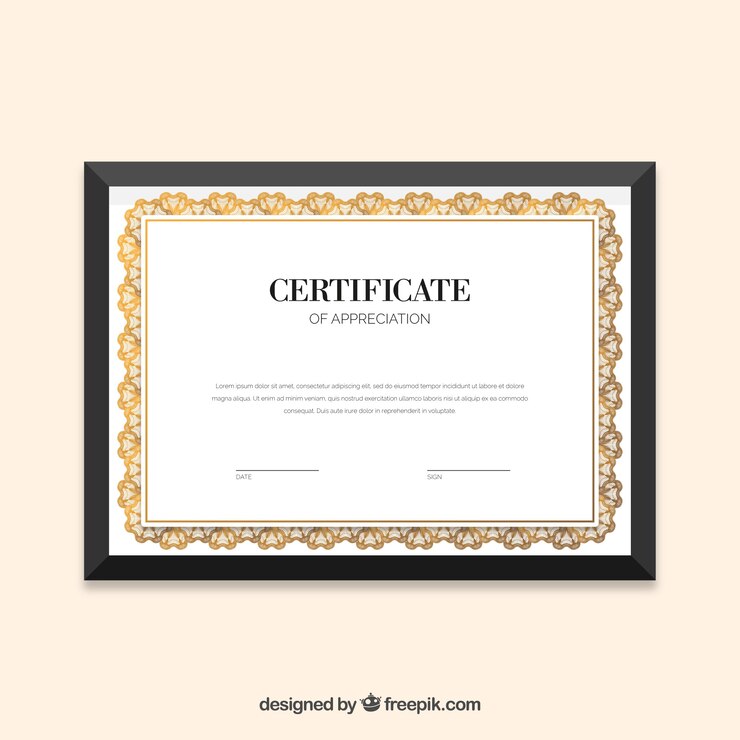 Vector Gratis templat sertifikat elegan