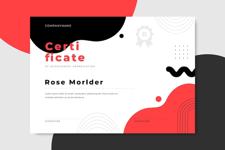 Vector Gratis templat sertifikat modern