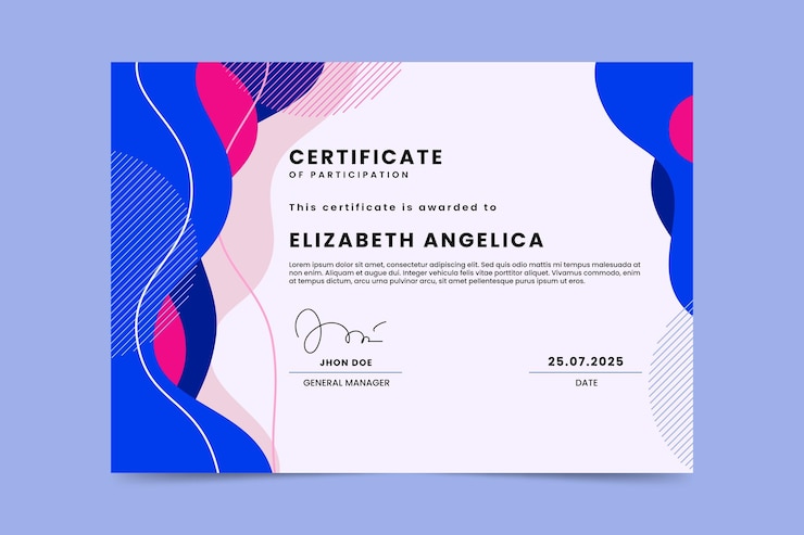 Vector Gratis templat sertifikat modern