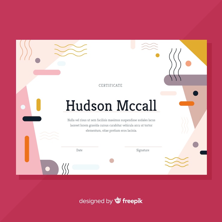 Vector Gratis templat sertifikat