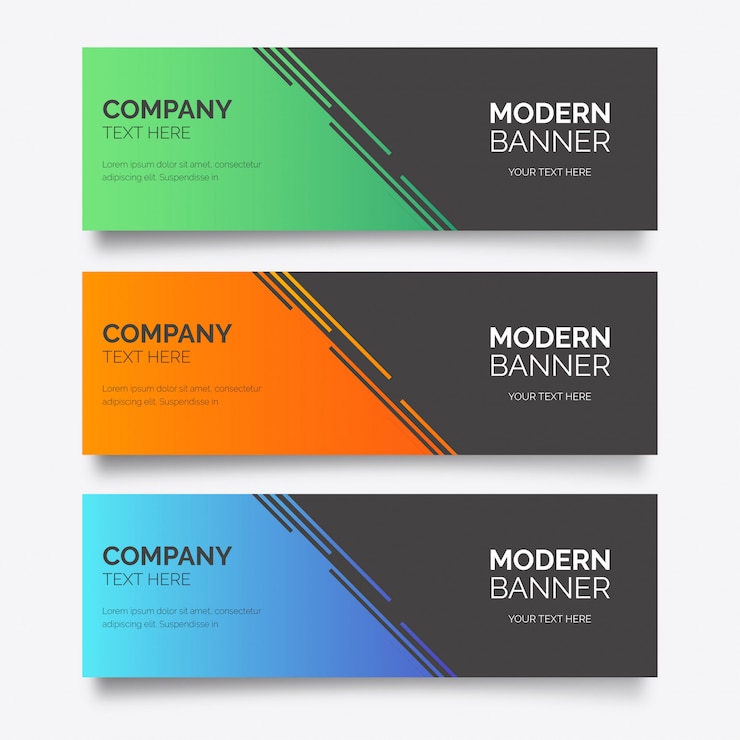 Vector Gratis templat spanduk bisnis modern