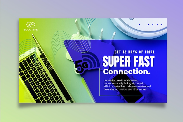Vector Gratis templat spanduk horizontal instagram 5g