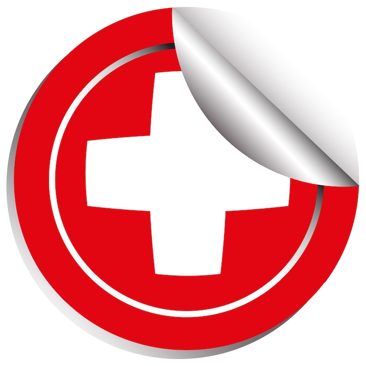 Vector Gratis templat stiker untuk bendera swiss