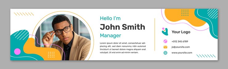 Vector Gratis templat tanda tangan email digambar tangan