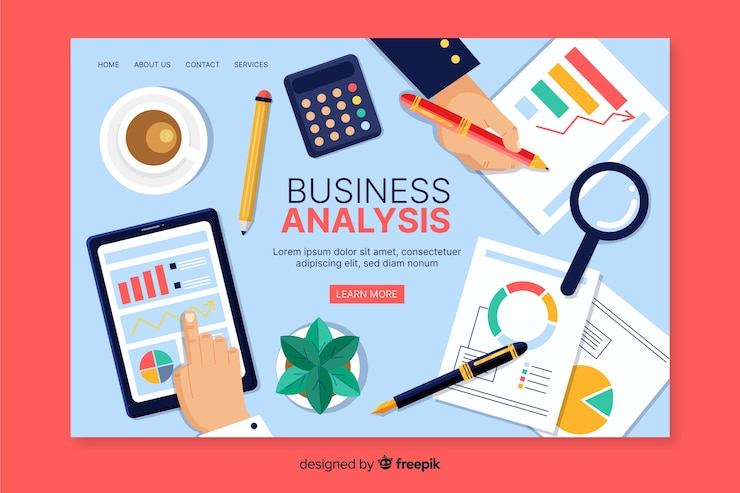 Vector Gratis templat web halaman landas bisnis