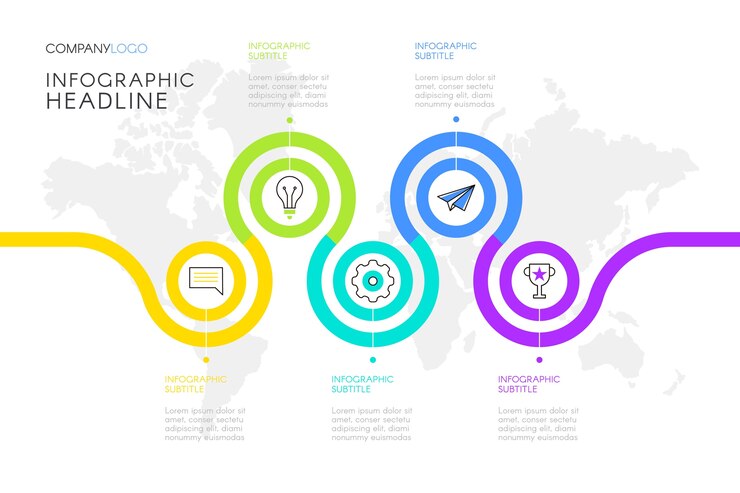 Vector Gratis template for infographics with steps
