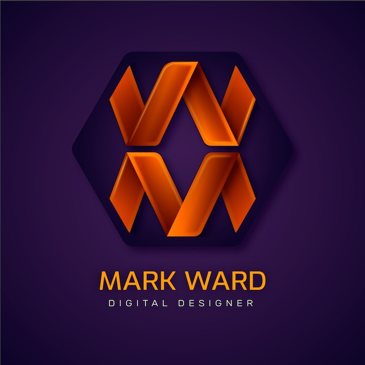 Vector Gratis template logo gradien mw