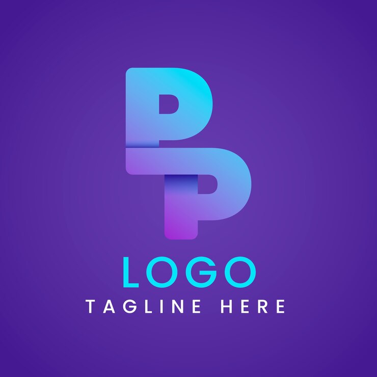 Vector Gratis template logo gradien pp