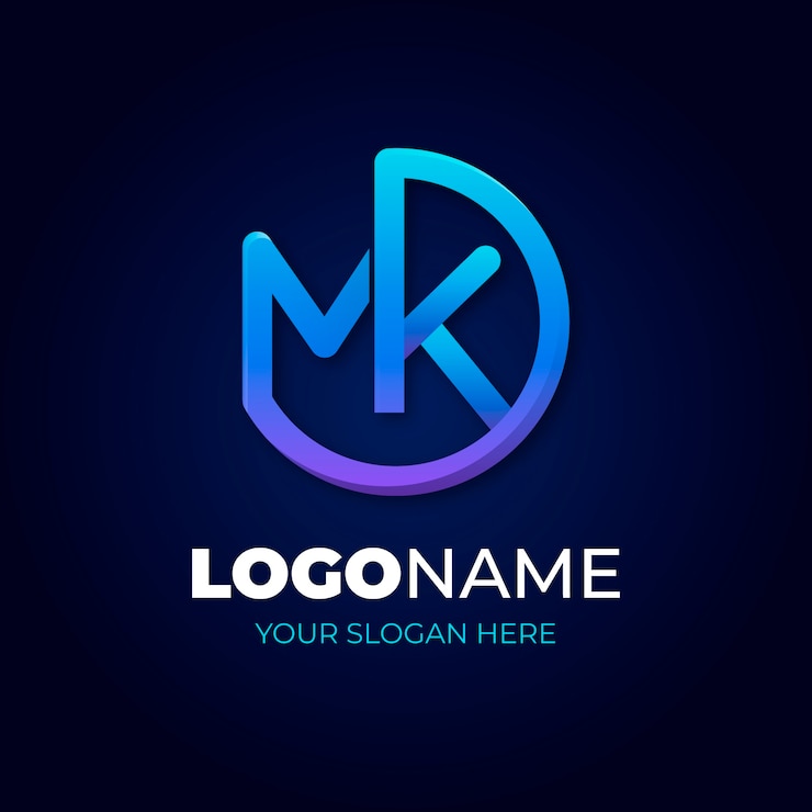 Vector Gratis template logo mk profesional kreatif