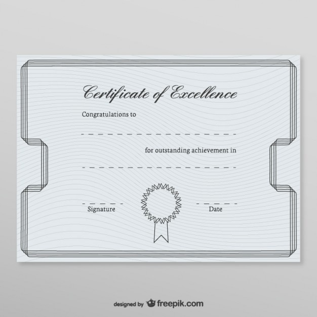 Vector Gratis template sertifikat kehormatan