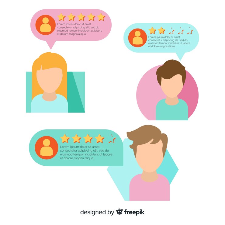 Vector Gratis testimoni dalam bentuk gelembung ucapan
