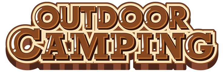 Vector Gratis text design for word outdoor camping