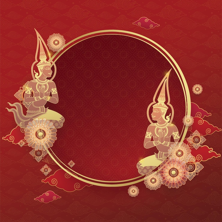 Vector Gratis thai style design photo frame for various advertisements
