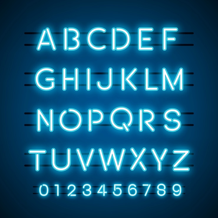 Vector Gratis the alphabet and numeral system vectors