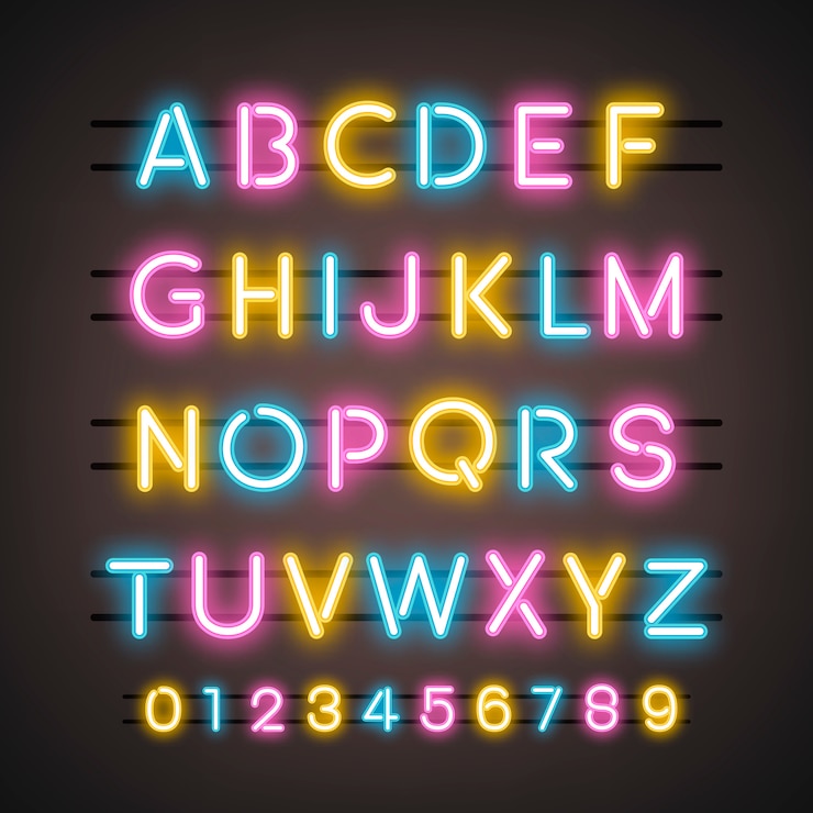Vector Gratis the alphabet and numeral system