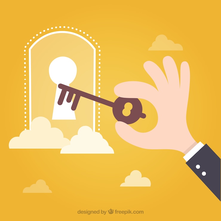 Vector Gratis the key to success concept