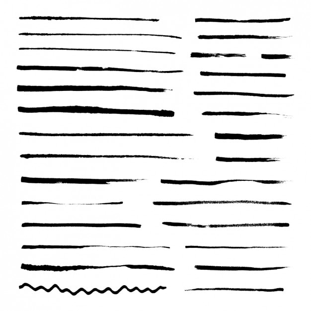 Vector Gratis thin brushes pack
