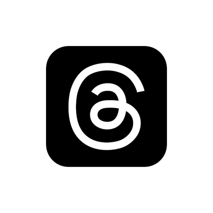 Vector Gratis threads app logo icon isolated on white background