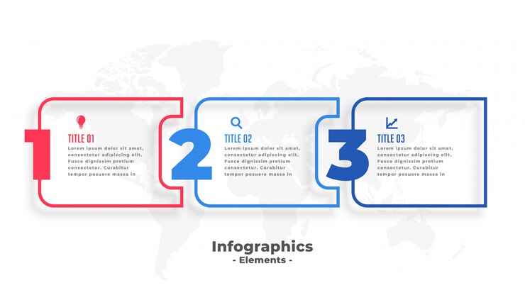 Vector Gratis three steps business infographics presentation template