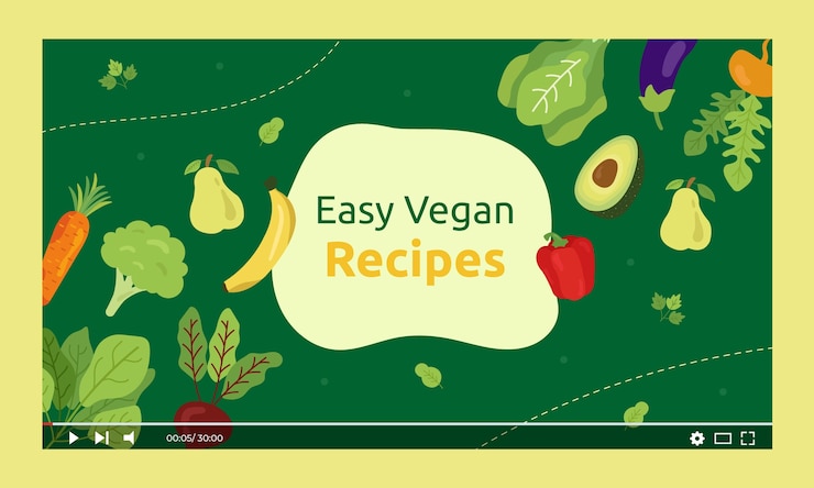 Vector Gratis thumbnail youtube hari vegan sedunia