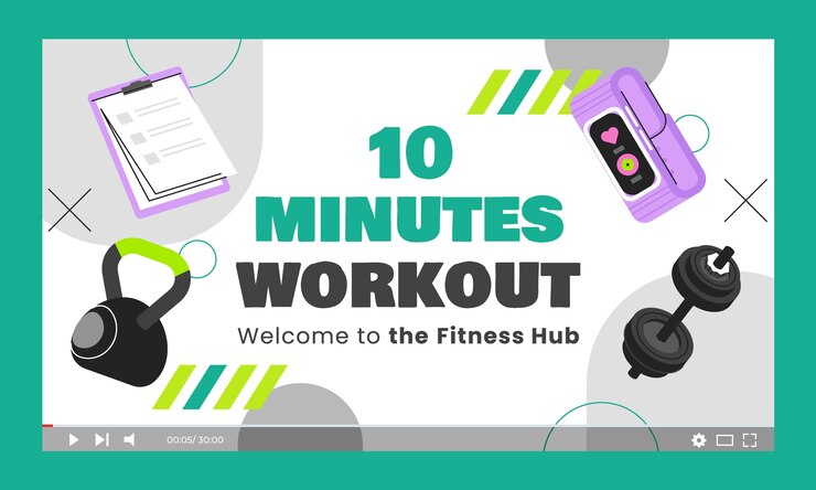 Vector Gratis thumbnail youtube latihan gym
