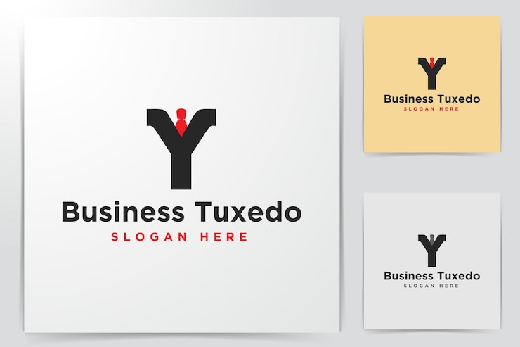 Vector Gratis tie, tuxedo logo inspiration isolated on white background