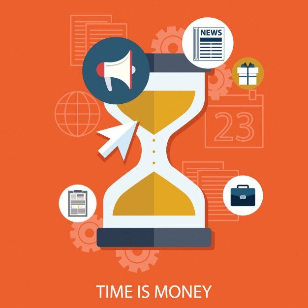 Vector Gratis "time is money" background