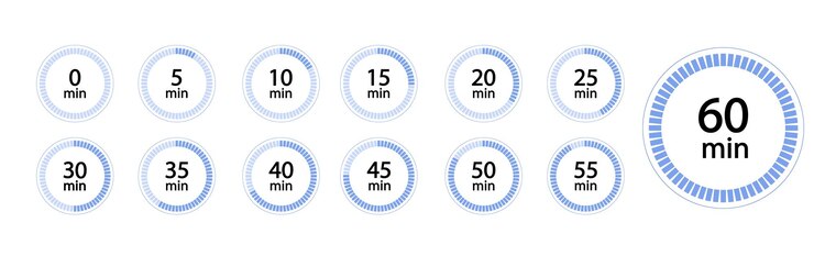 Vector Gratis timer stopwatch icons set 10 20 30 40 50 60 minutes cooking time