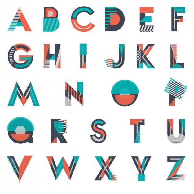 Vector Gratis tipografi modern dan geometris
