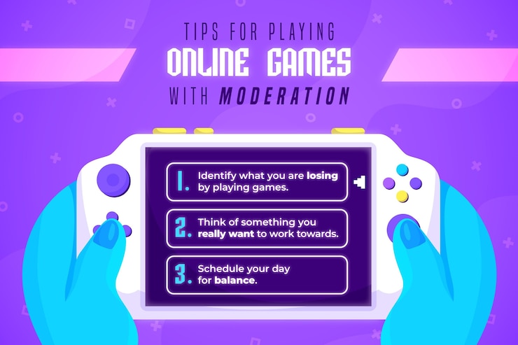 Vector Gratis tips bermain game online dengan moderasi