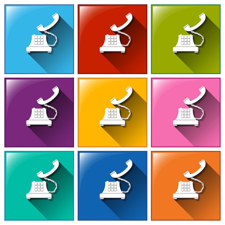 Vector Gratis tombol dengan telepon