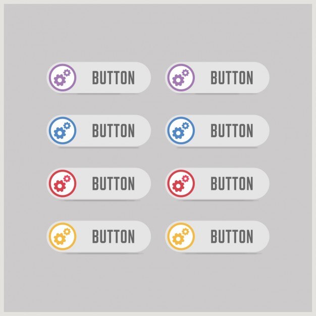 Vector Gratis tombol web abu-abu