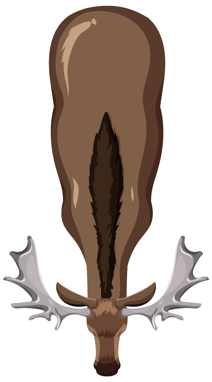 Vector Gratis top view of moose with antlers