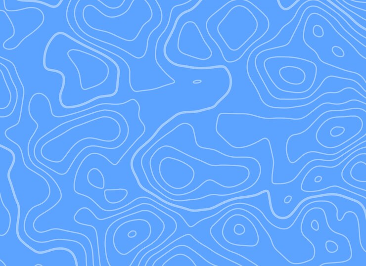 Vector Gratis topographic contour lines in blue background