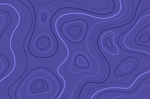 Topographic map blue contour lines