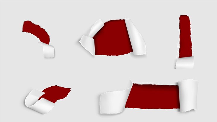 Vector Gratis torn paper holes with roll