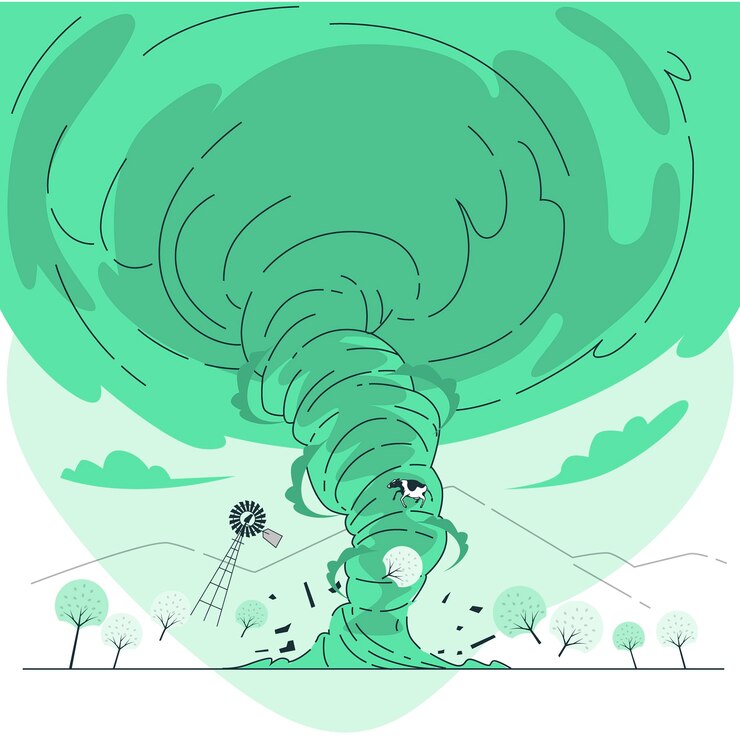 Vector Gratis tornado illustration concept