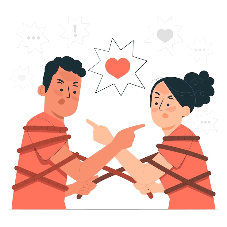Vector Gratis toxic relationship concept illustration