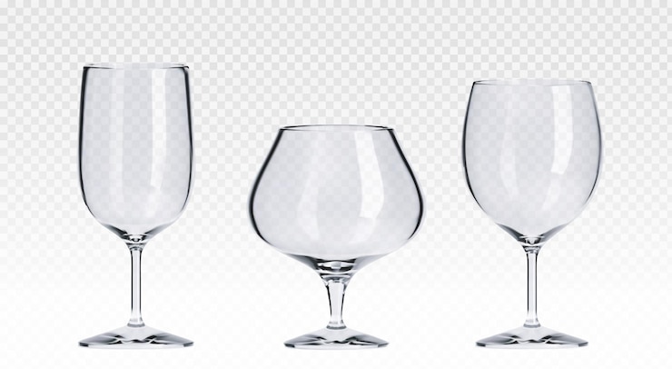 Vector Gratis transparent cocktail glass for alcohol drinks