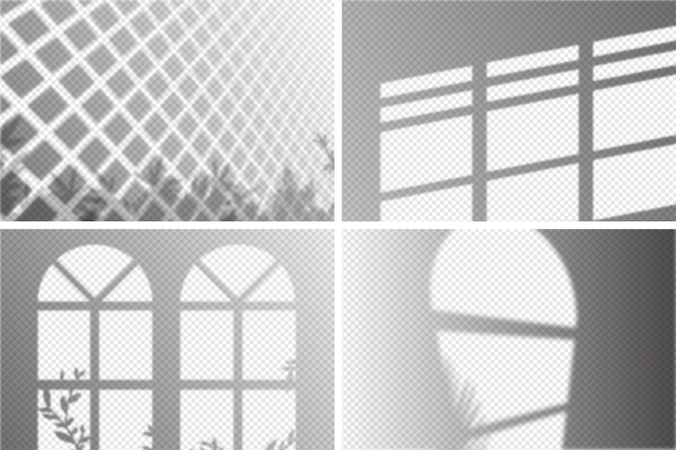 Vector Gratis transparent shadows ovelay effect